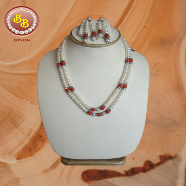 Coral & pearls Set