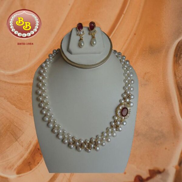 Beautiful Graded Pearls Necklace With Pendent SBP-PSS003