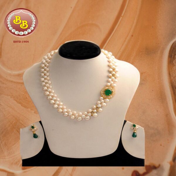 Beautiful Graded Pearls Necklace with Pendant SBP-PSS001