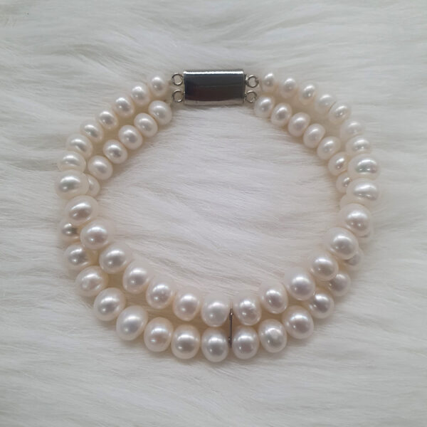 Two Lines Best Pearls Bracelet