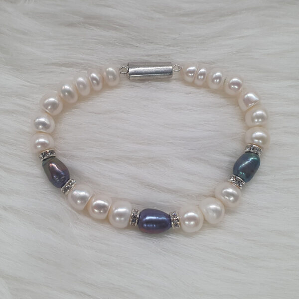 Two Colors Beautiful Pearls Bracelet