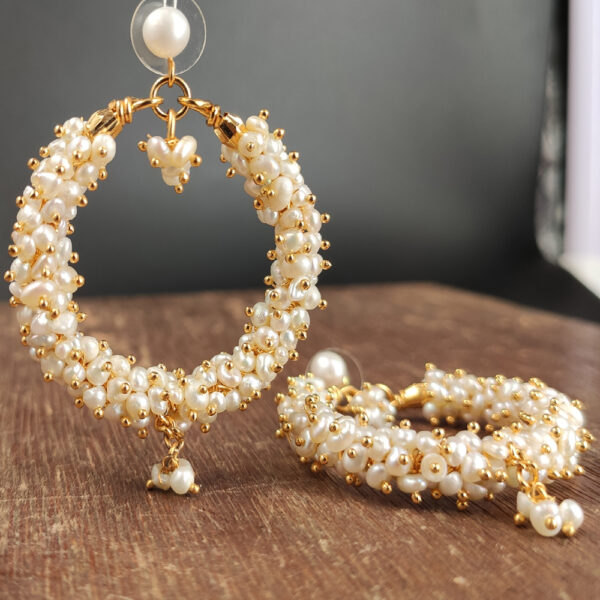 Elegant Pearls chandbali