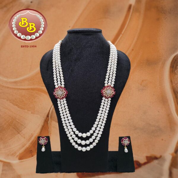 Pearls Side Broach Set – Timeless & Elegant Pearl Jewelry