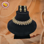 Blue Stone Polki Necklace – Elegant Traditional Jewelry Piece